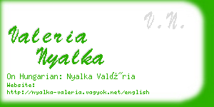 valeria nyalka business card